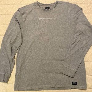 Vans Checkered Neckline Long Sleeve Tee